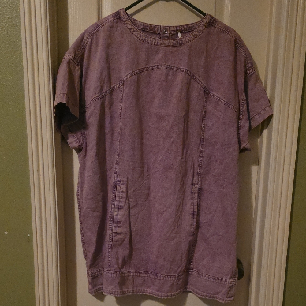 Free People Vintage Wash Purple Dress